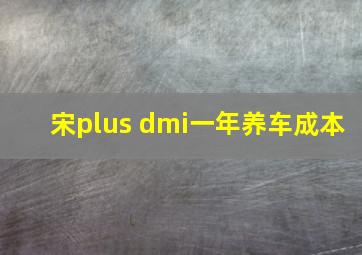 宋plus dmi一年养车成本